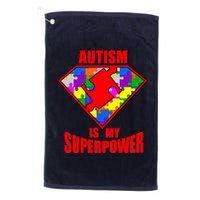 Autism Is My Superpower Superheo Platinum Collection Golf Towel