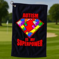 Autism Is My Superpower Superheo Golf Towel