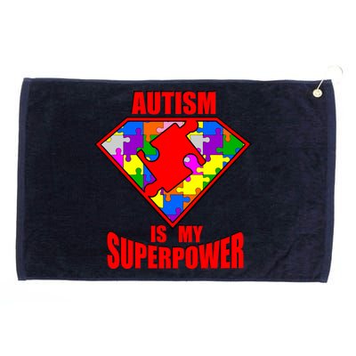 Autism Is My Superpower Superheo Grommeted Golf Towel