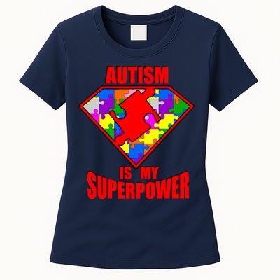 Autism Is My Superpower Superheo Womens T-Shirt