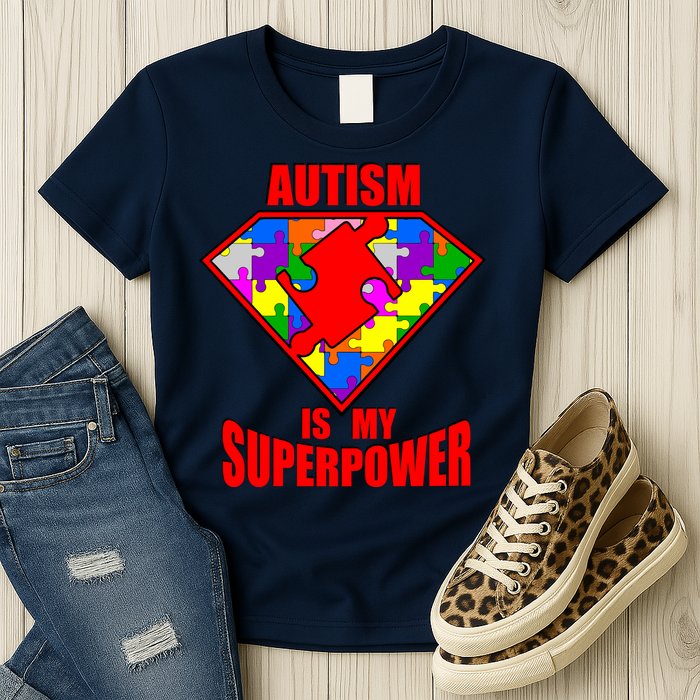 Autism Is My Superpower Superheo Womens T-Shirt