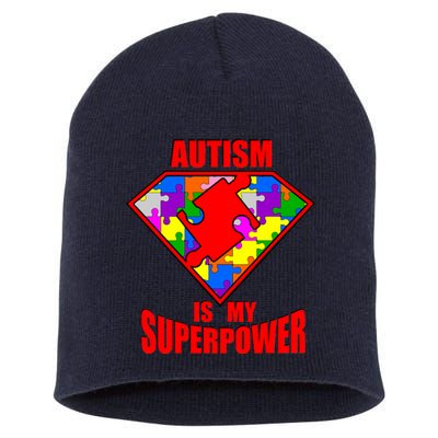 Autism Is My Superpower Superheo Short Acrylic Beanie