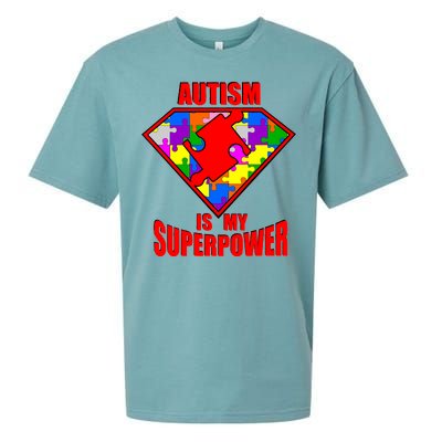 Autism Is My Superpower Superheo Sueded Cloud Jersey T-Shirt