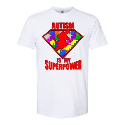 Autism Is My Superpower Superheo Softstyle CVC T-Shirt