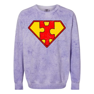 Autism Is My Superpower! Superhero Colorblast Crewneck Sweatshirt