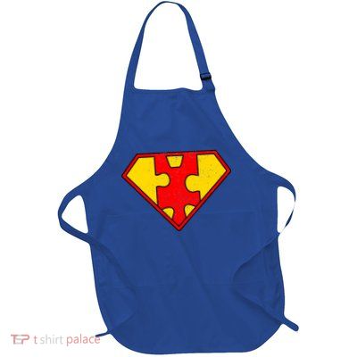 Autism Is My Superpower! Superhero Full-Length Apron With Pockets