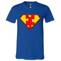 Autism Is My Superpower! Superhero V-Neck T-Shirt