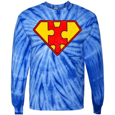 Autism Is My Superpower! Superhero Tie-Dye Long Sleeve Shirt