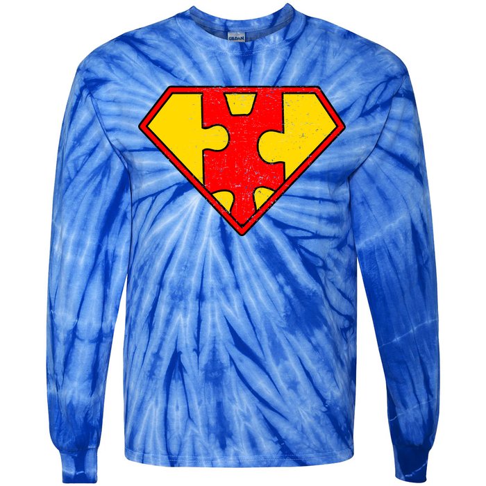 Autism Is My Superpower! Superhero Tie-Dye Long Sleeve Shirt