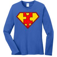 Autism Is My Superpower! Superhero Ladies Long Sleeve Shirt