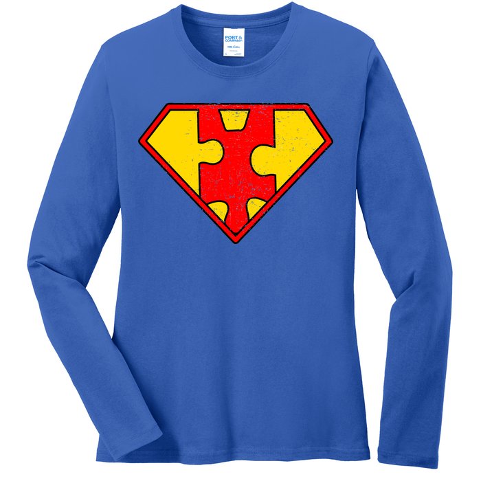 Autism Is My Superpower! Superhero Ladies Long Sleeve Shirt