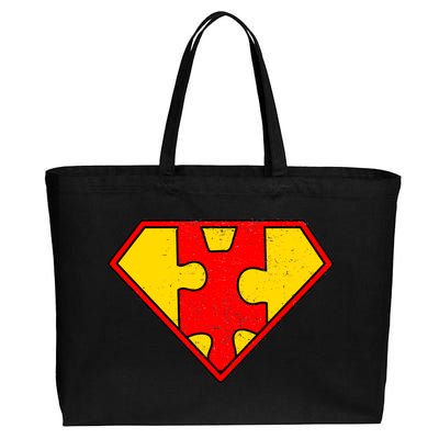 Autism Is My Superpower! Superhero Cotton Canvas Jumbo Tote