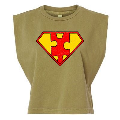 Autism Is My Superpower! Superhero Garment-Dyed Women's Muscle Tee