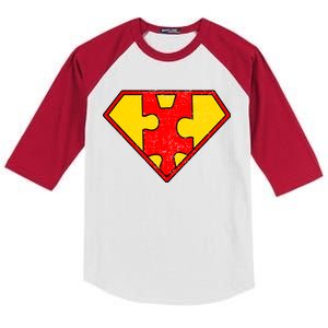 Autism Is My Superpower! Superhero Kids Colorblock Raglan Jersey