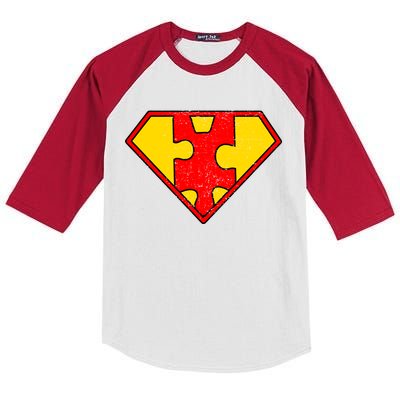 Autism Is My Superpower! Superhero Kids Colorblock Raglan Jersey