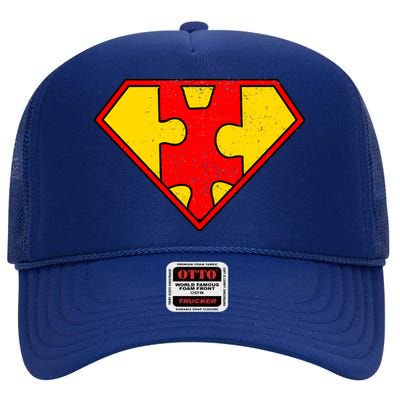 Autism Is My Superpower! Superhero High Crown Mesh Back Trucker Hat