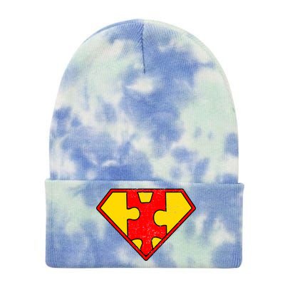 Autism Is My Superpower! Superhero Tie Dye 12in Knit Beanie