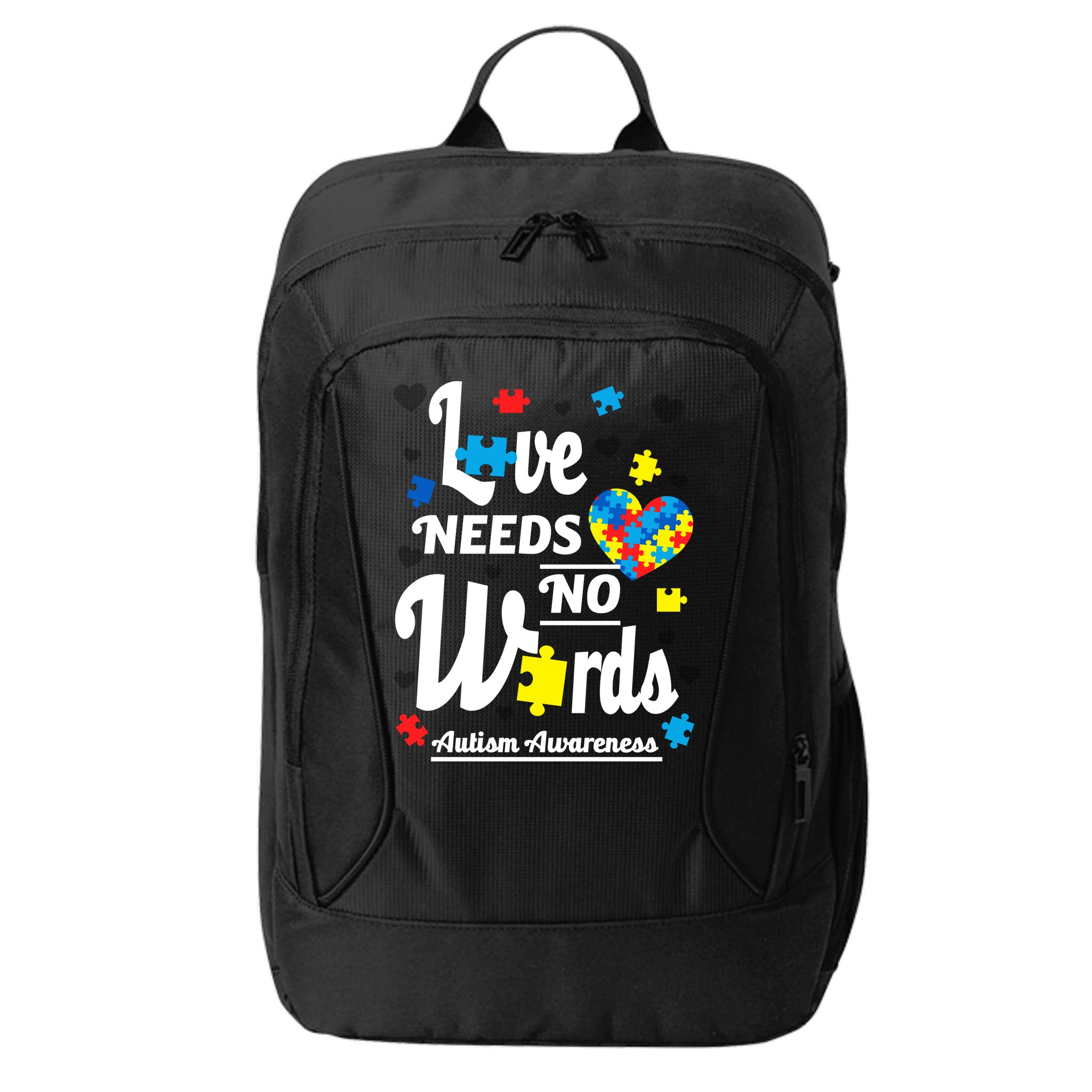 Autism Love Needs No Words City Backpack