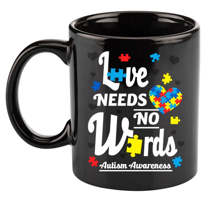 Autism Love Needs No Words 11oz C Handle Ceramic Mug