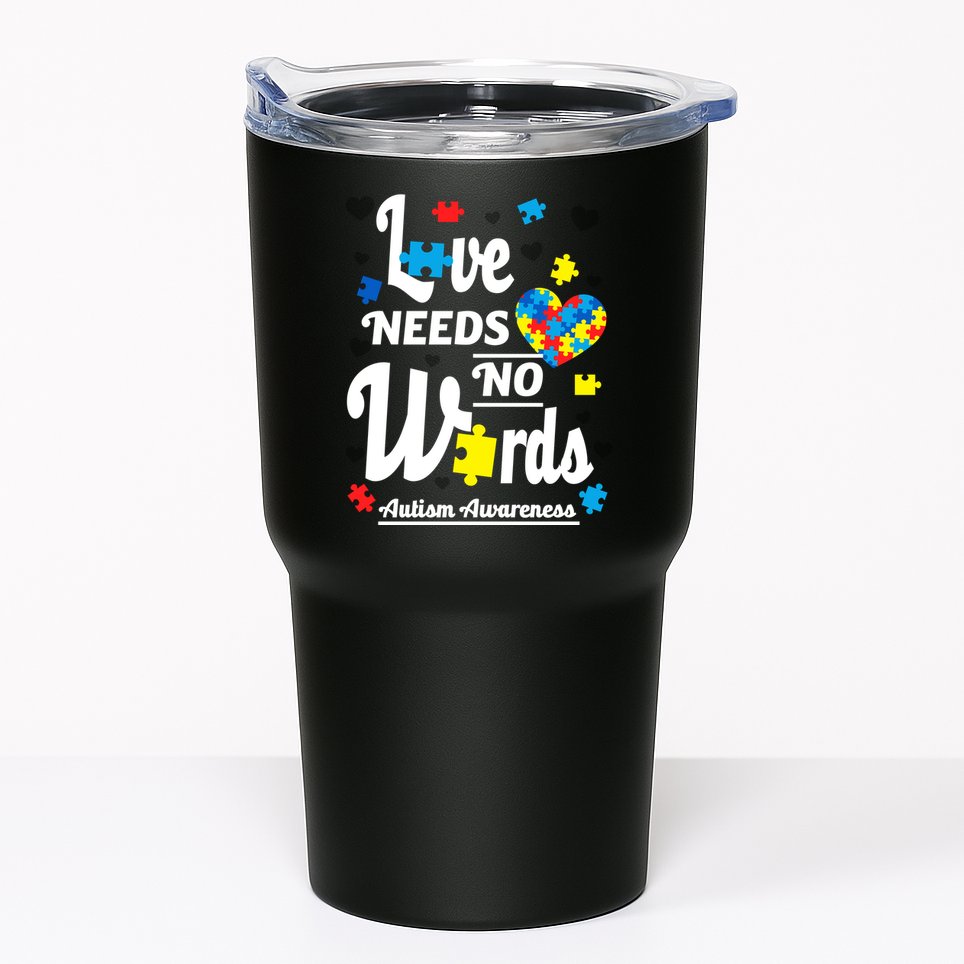 Autism Love Needs No Words Tumbler