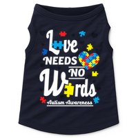 Autism Love Needs No Words Doggie Tank