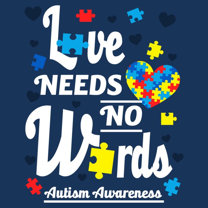 Autism Love Needs No Words 16 in Basic Backpack