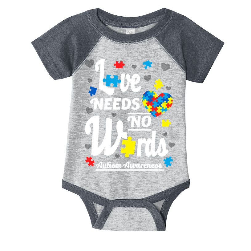 Autism Love Needs No Words Infant Baby Jersey Bodysuit