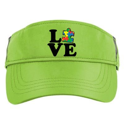 Autism Love Puzzle Piece Adult Drive Performance Visor