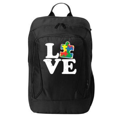 Autism Love Puzzle Piece City Backpack