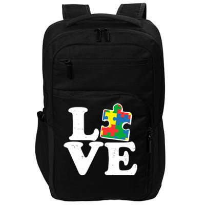 Autism Love Puzzle Piece Impact Tech Backpack