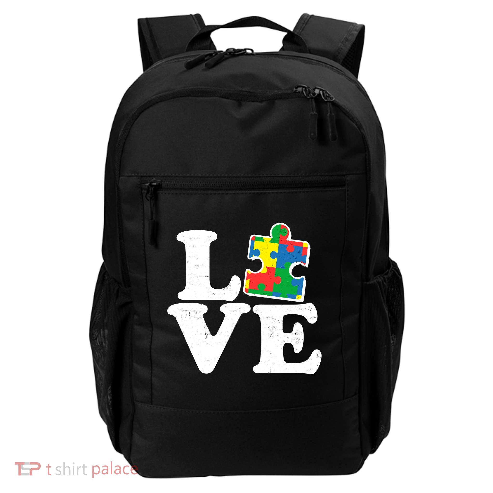 Autism Love Puzzle Piece Daily Commute Backpack