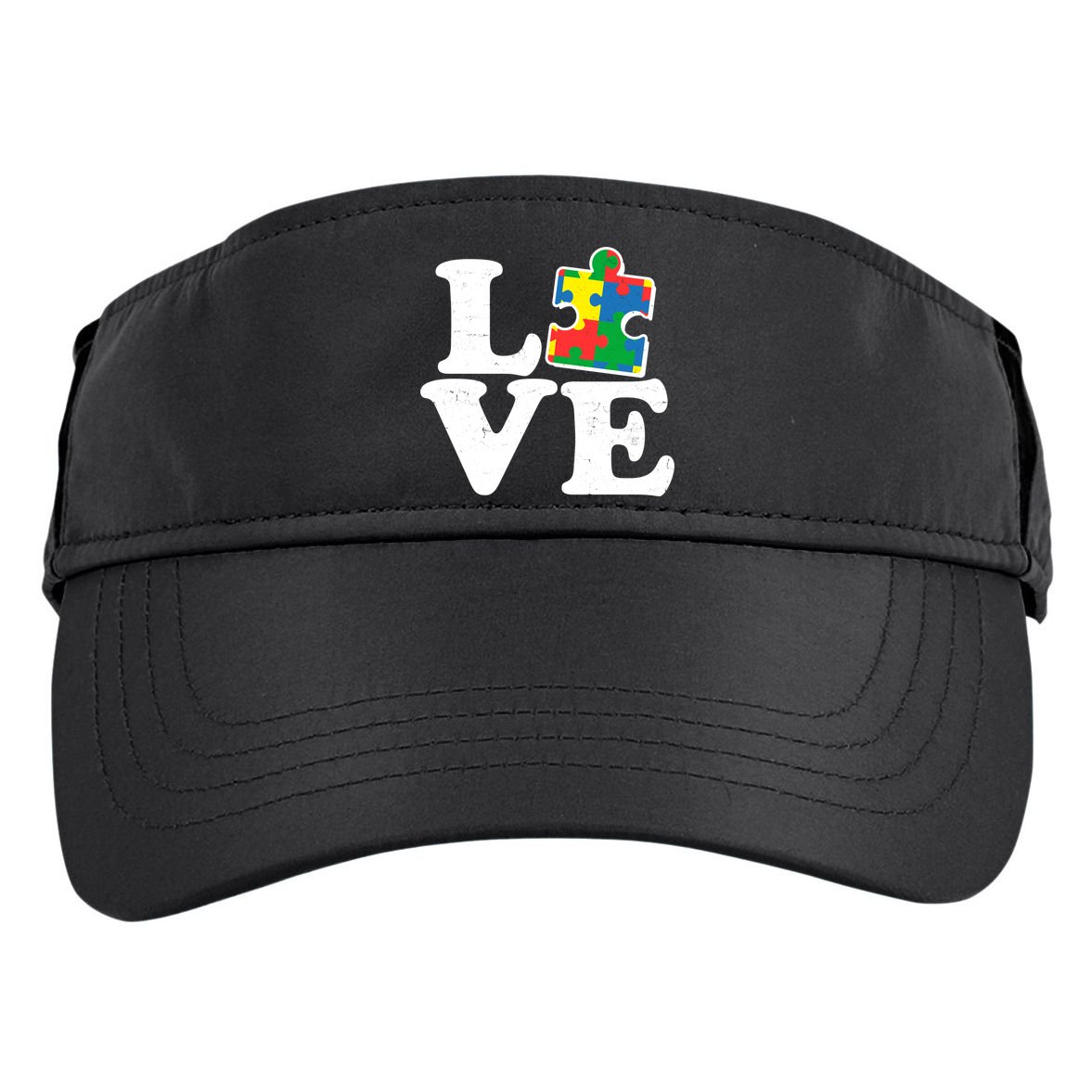 Autism Love Puzzle Piece Adult Drive Performance Visor