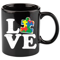 Autism Love Puzzle Piece 11oz C Handle Ceramic Mug