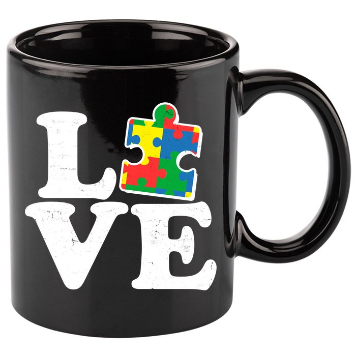 Autism Love Puzzle Piece 11oz C Handle Ceramic Mug
