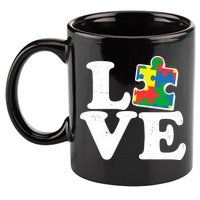 Autism Love Puzzle Piece 11oz C Handle Ceramic Mug