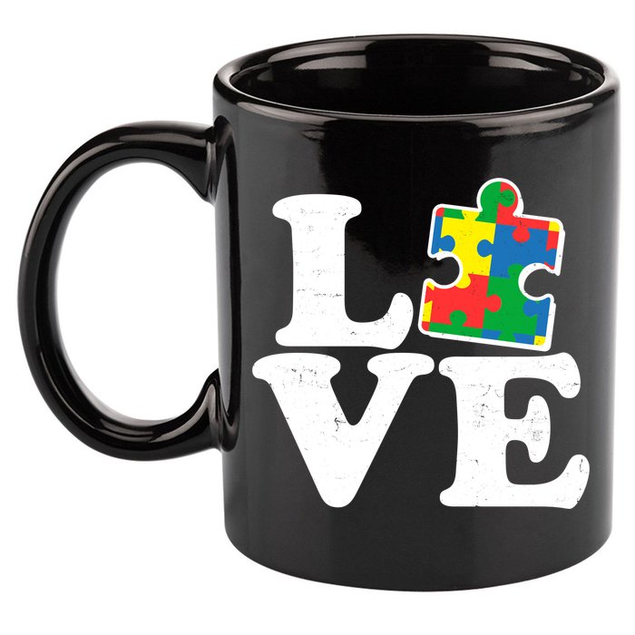 Autism Love Puzzle Piece 11oz C Handle Ceramic Mug