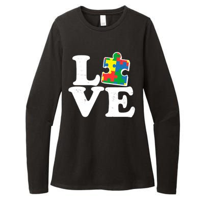 Autism Love Puzzle Piece Womens CVC Long Sleeve Shirt