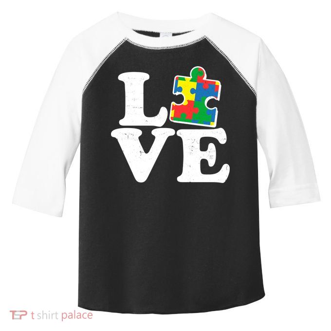 Autism Love Puzzle Piece Toddler Fine Jersey T-Shirt