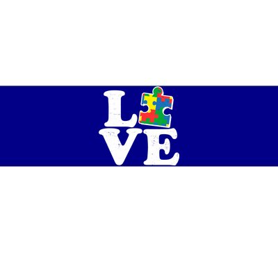 Autism Love Puzzle Piece Bumper Sticker