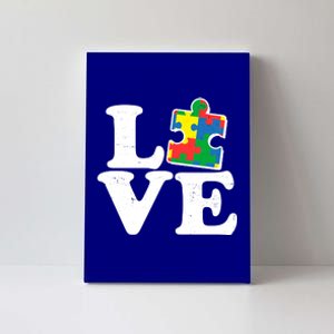 Autism Love Puzzle Piece Canvas