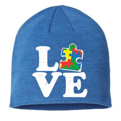 Autism Love Puzzle Piece Sustainable Beanie