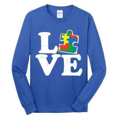 Autism Love Puzzle Piece Tall Long Sleeve T-Shirt