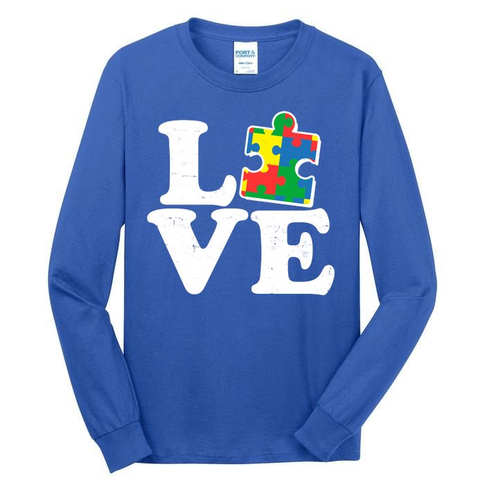 Autism Love Puzzle Piece Tall Long Sleeve T-Shirt