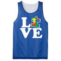 Autism Love Puzzle Piece Mesh Reversible Basketball Jersey Tank