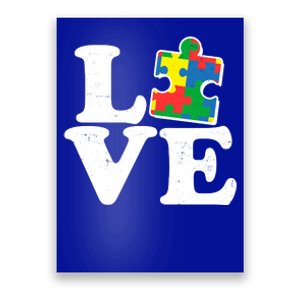 Autism Love Puzzle Piece Poster