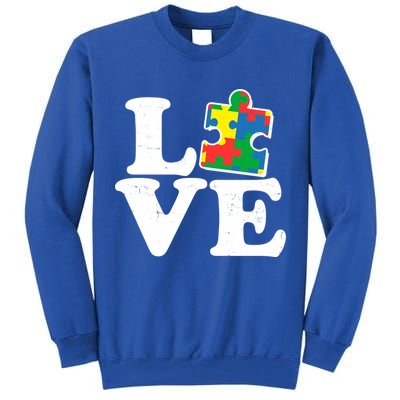 Autism Love Puzzle Piece Tall Sweatshirt