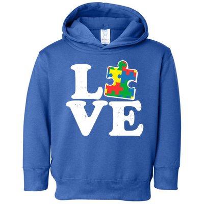 Autism Love Puzzle Piece Toddler Hoodie