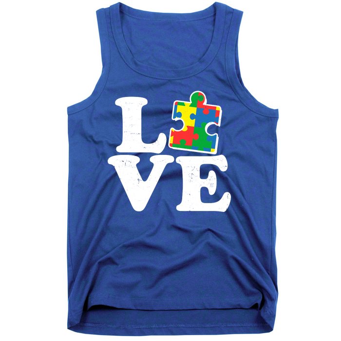 Autism Love Puzzle Piece Tank Top