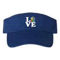 Autism Love Puzzle Piece Valucap Bio-Washed Visor