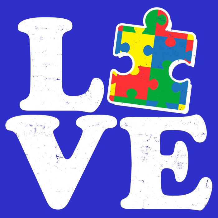 Autism Love Puzzle Piece Womens T-Shirt